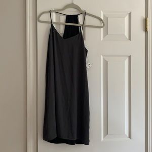 Express reversible gray/black slip dress